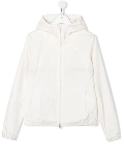 K-way Kids' Claude Windbreaker Jacket In White | ModeSens
