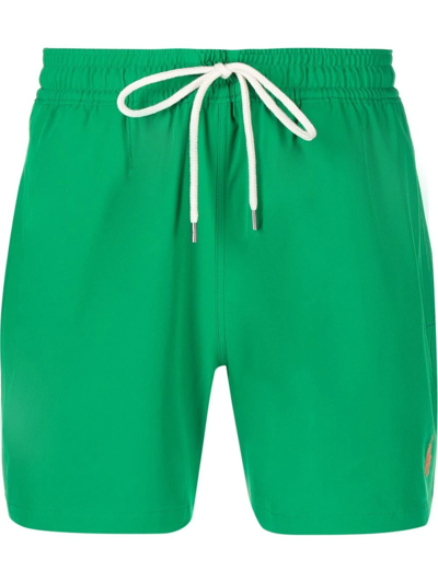 Polo Ralph Lauren 5.75-inch Traveler Classic Swim Trunk Man Swim Trunks Green Size Xxl Recycled Poly In Preppy Green