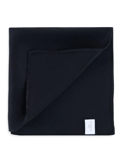 Trafalgar Sutton Silk Pocket Square In Black
