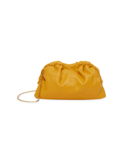 Mansur Gavriel Cloud Mini Chain Clutch Crossbody Bag In Ochre