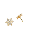 Syna Women's Cosmic 18k Gold & Diamond Snowflake Earrings