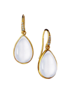 Syna Mogul 18k Yellow Gold, Moon Quartz & Diamond Earrings