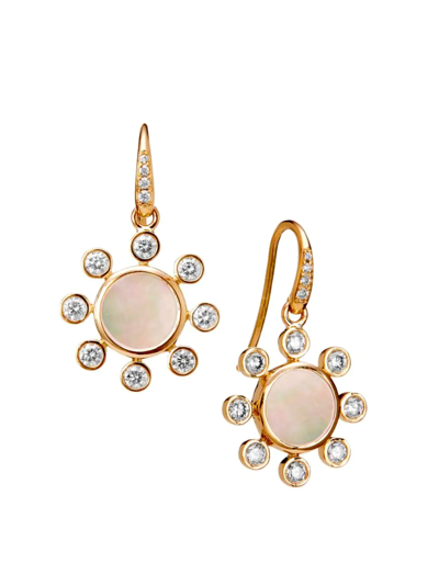 Syna Women's Cosmic 18k Gold, Diamond & Mother-of-pearl Drop Earrings