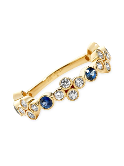 Syna Women's Mogul 18k Gold, Diamond & Sapphire Ring