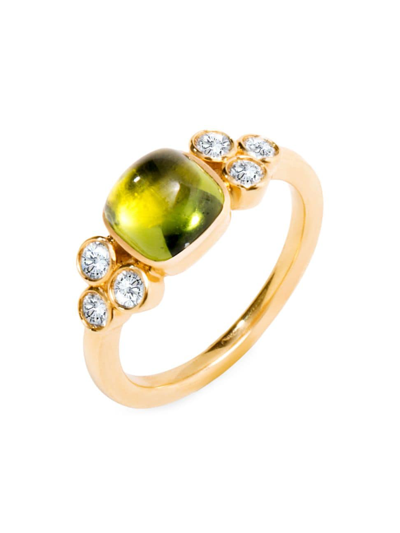 Syna Women's Mogul 18k Gold, Diamond & Peridot Sugarload Ring