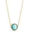Syna Women's Mogul 18k Gold, Diamond & Blue Topaz Heart Necklace