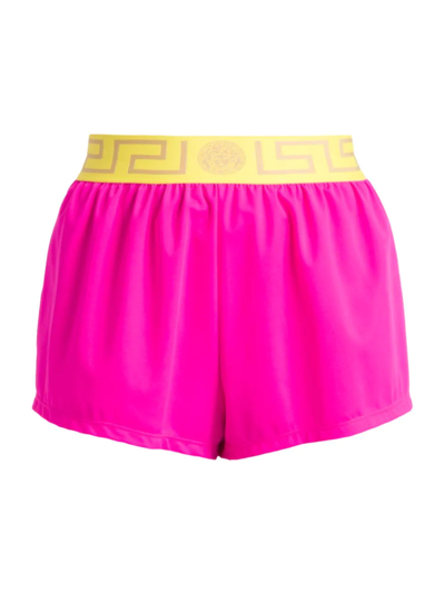 Versace Lycra Vita Re Swim Shorts In Neon Pink Neon Orange | ModeSens