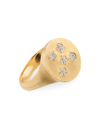 Elizabeth Moore Women's Circle Of 5th's 18k Yellow Gold & Diamond Signet Ring