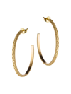 Elizabeth Moore Infinity 18k Yellow Gold Medium Hoop Earrings