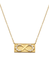 Elizabeth Moore Women's 18k Yellow Gold & Diamond Infinity Bar Pendant Necklace