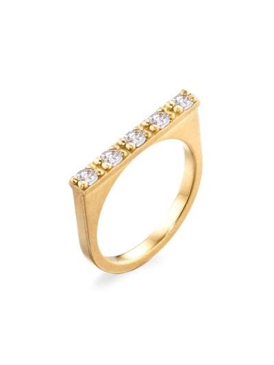 Elizabeth Moore Women's Circle Of 5th's 18k Yellow Gold & Diamond Bar Ring