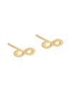 Elizabeth Moore 18k Yellow Gold Infinity Stud Earrings