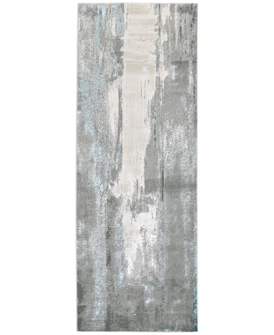 Simply Woven Azure R3406 2'10" X 7'10" Runner Area Rug In Silver-tone