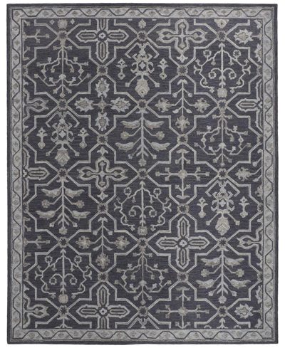 Simply Woven Fallon R8839 4' X 6' Area Rug In Gray