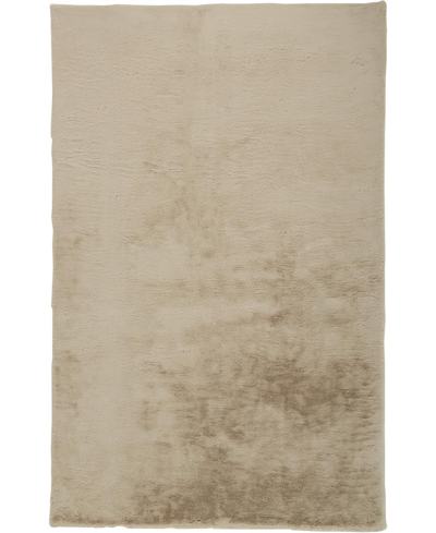 Simply Woven Luxe Velour R4506 6'7" X 9'6" Area Rug In Beige