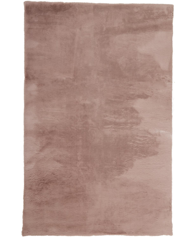 Simply Woven Luxe Velour R4506 5' X 7' Area Rug In Pink