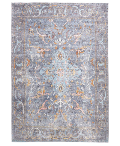 Simply Woven Percy R39af 5'3" X 7'6" Area Rug In Blue