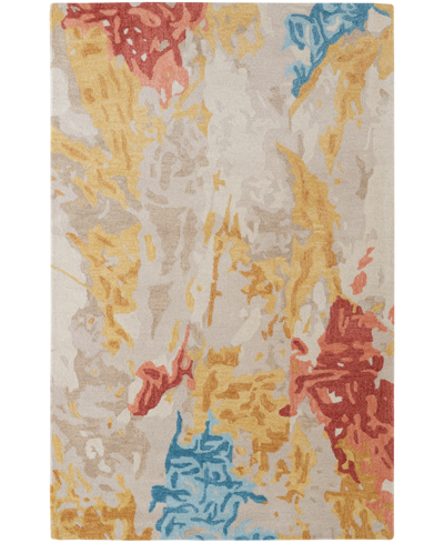 Simply Woven Everley R8646 4' X 6' Area Rug In Yellow