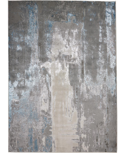 Simply Woven Azure R3406 1'8" X 2'10" Area Rug In Silver-tone