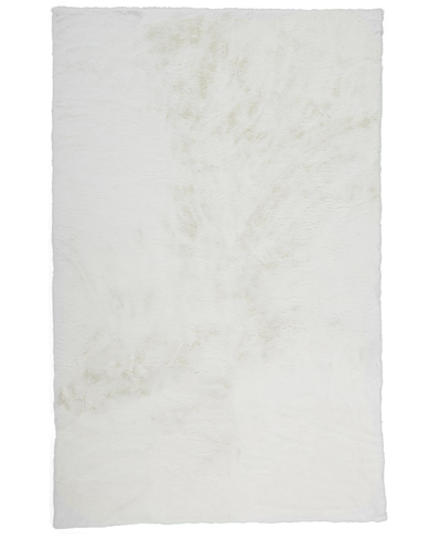 Simply Woven Luxe Velour R4506 5' X 6'6" Rectangle Area Rug In White