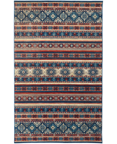 Simply Woven Walker Wal39at 7'9" X 10'6" Area Rug In Blue,rust