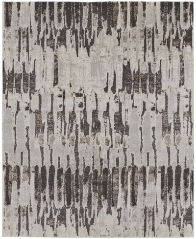 Simply Woven Vancouver R39fi 6'7" X 9'6" Area Rug In Charcoal