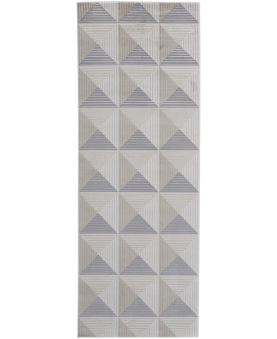 Simply Woven Micah R3044 2'10" X 7'10" Runner Area Rug In Gray