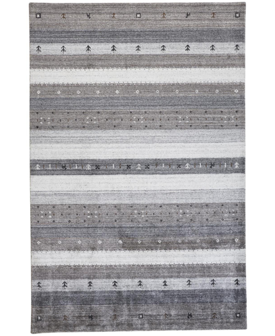 Simply Woven Legacy R6576 5'6" X 8'6" Area Rug In Gray