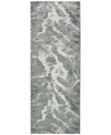 Simply Woven Azure R3539 2'10" X 7'10" Runner Area Rug In Silver-tone