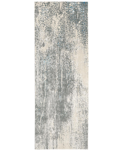 Simply Woven Azure R3401 2'10" X 7'10" Runner Area Rug In Ivory