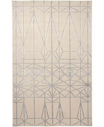 Simply Woven Micah R3045 6'7" X 9'6" Area Rug In Ivory