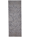 Simply Woven Waldor R3968 2'10" X 7'10" Runner Area Rug In Gray