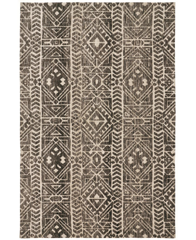 Simply Woven Colton R8627 3'6" X 5'6" Area Rug In Brown