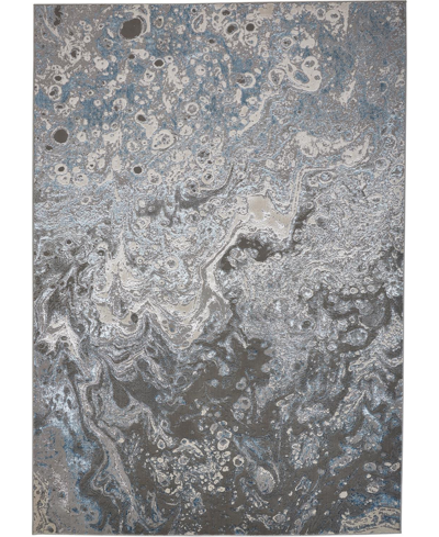 Simply Woven Azure R3405 6'7" X 9'6" Area Rug In Silver-tone