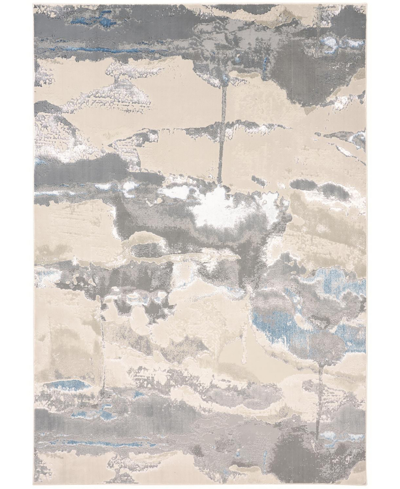 Simply Woven Azure R3525 1'8" X 2'10" Area Rug In Silver-tone