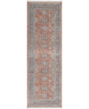 Simply Woven Monrose Mon3761 2'8" X 10' Runner Area Rug In Rust/blue