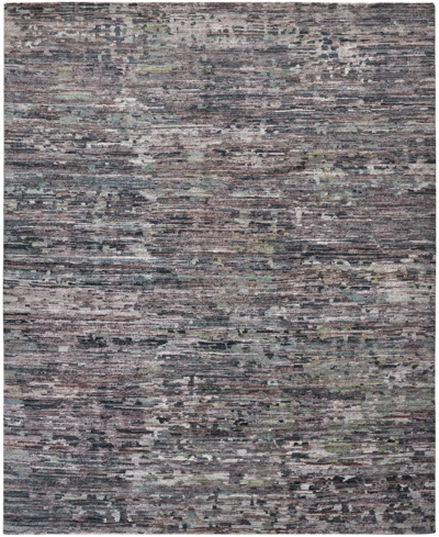 Simply Woven Conroe R6823 5'6" X 8'6" Area Rug In Purple