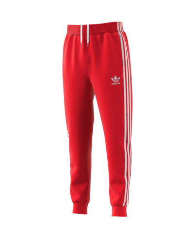 Adidas Originals Big Boys Adicolor Superstar Track Pants In Vivid Red/white