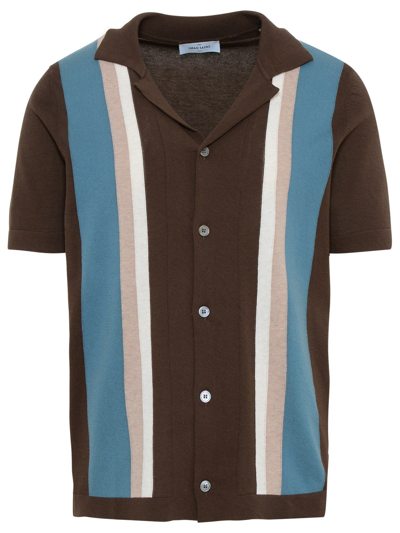 Gran Sasso Brown And Blue Cotton Shirt