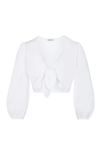 AMOTEA SUSIE TOP IN WHITE COTTON