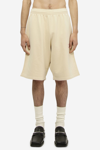 Martine Rose Logo Wide Leg Shorts Beige In Beige
