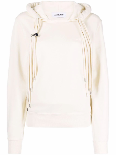 Ambush Multi Cord Cotton Hoodie In White