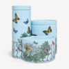 Fornasetti Nel Mentre Set Of Three Scented Candles - Décor Farfalle E Balaustra - Fragrance Giardino Segreto In Multicolour