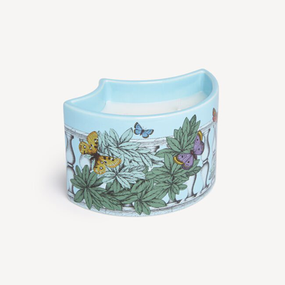 Fornasetti Nel Mentre Vase Scented Candle - Décor Farfalle E Balaustra - Fragrance Giardino Segreto In Multicolour