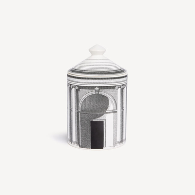 Fornasetti Se Poi Scented Candle - Architettura Décor - Immaginazione Fragrance In White/black