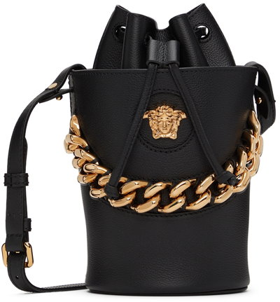 Versace Black 'la Medusa' Bucket Shoulder Bag
