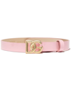 Dolce & Gabbana Girls Pink Patent Leather Belt In Pink
