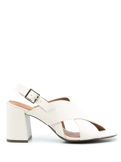 Sarah Chofakian Highway 85mm Leather Sandals In White
