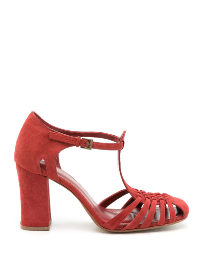 Sarah Chofakian Salomé Boheme Pumps In Red