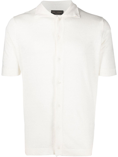 Dell'oglio Short-sleeve Linen Shirt In Neutrals